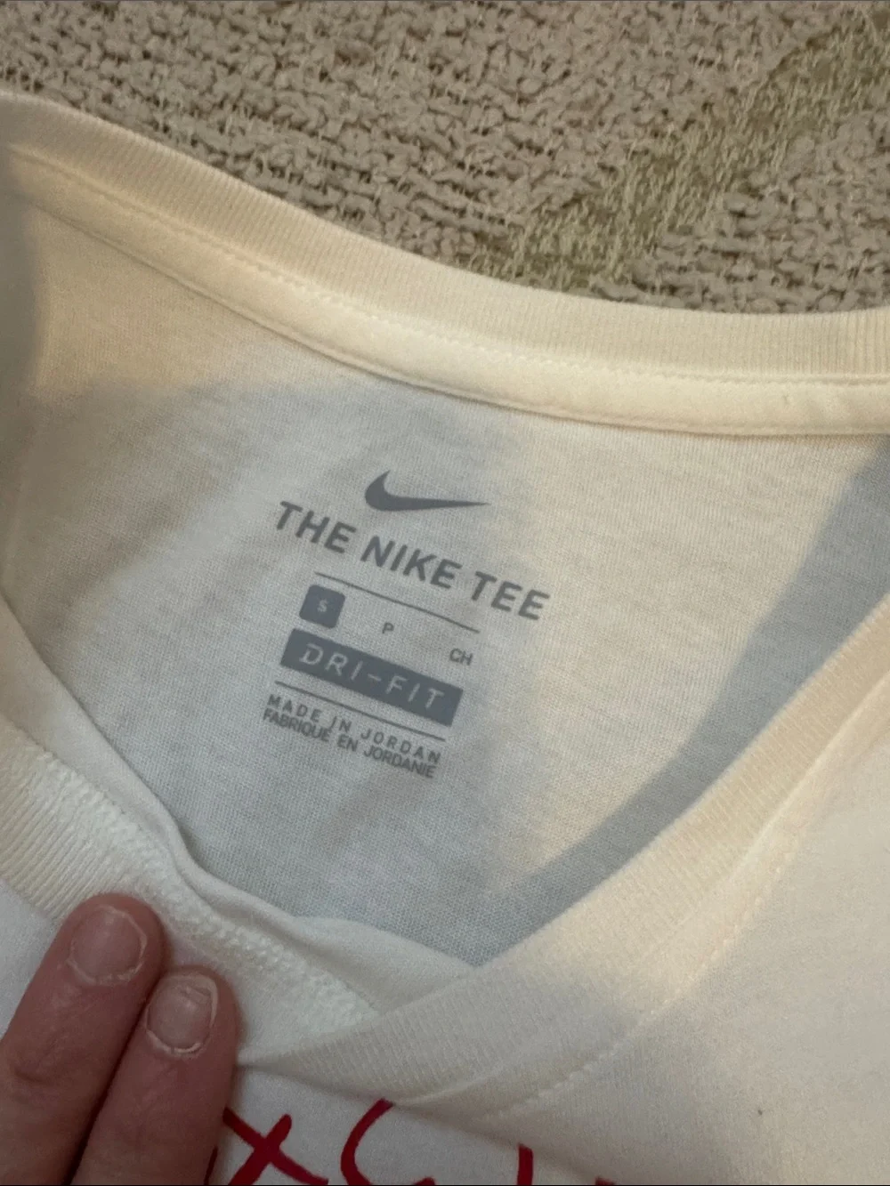 Nike Dri-FIT Just Do It Tank Top White Sleeveless Athletic Shirt Sz small